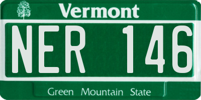 VT license plate NER146