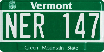 VT license plate NER147