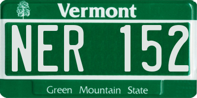 VT license plate NER152