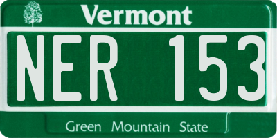 VT license plate NER153
