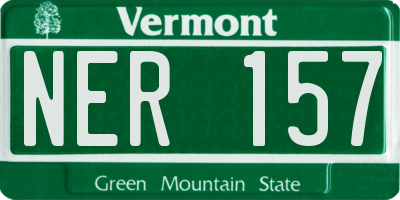 VT license plate NER157