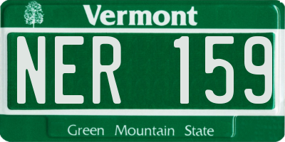 VT license plate NER159