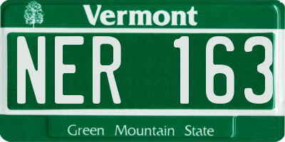 VT license plate NER163