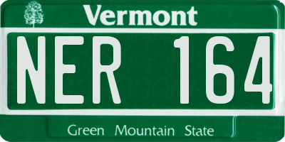 VT license plate NER164