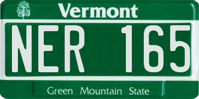 VT license plate NER165