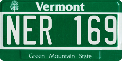 VT license plate NER169