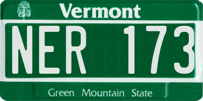 VT license plate NER173
