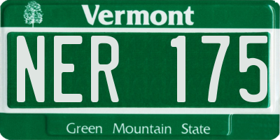 VT license plate NER175
