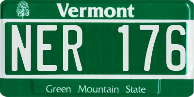 VT license plate NER176