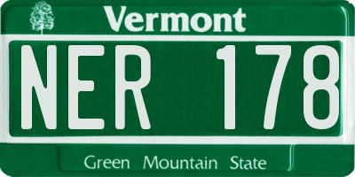 VT license plate NER178