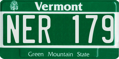 VT license plate NER179