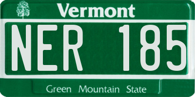 VT license plate NER185