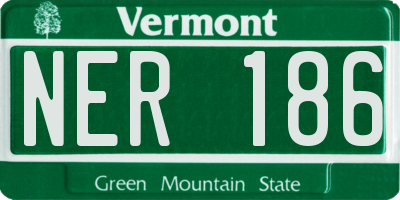 VT license plate NER186