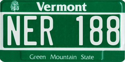 VT license plate NER188