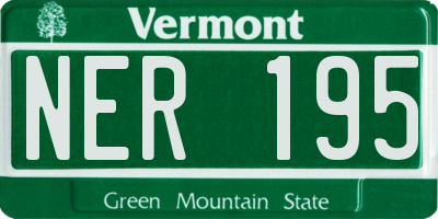 VT license plate NER195