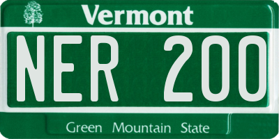VT license plate NER200