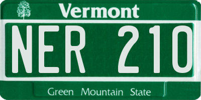 VT license plate NER210
