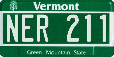 VT license plate NER211
