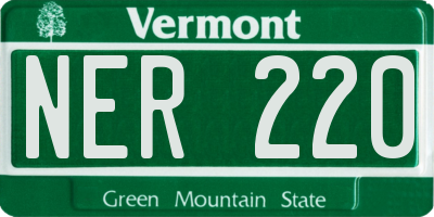 VT license plate NER220