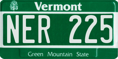 VT license plate NER225