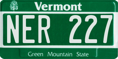 VT license plate NER227