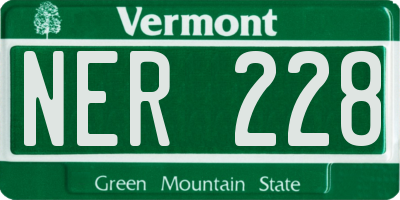 VT license plate NER228