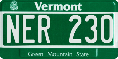 VT license plate NER230