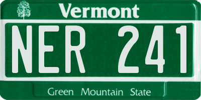 VT license plate NER241