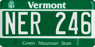 VT license plate NER246