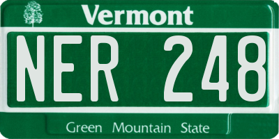 VT license plate NER248