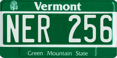 VT license plate NER256