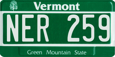 VT license plate NER259