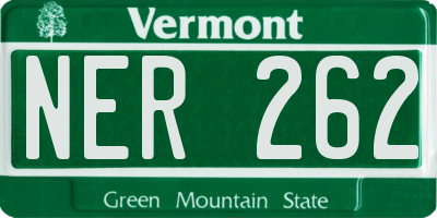 VT license plate NER262