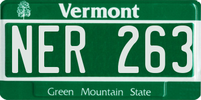 VT license plate NER263