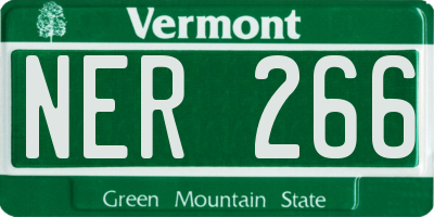 VT license plate NER266