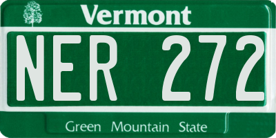 VT license plate NER272