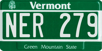 VT license plate NER279