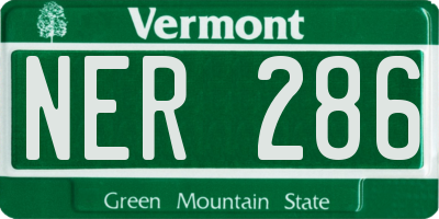 VT license plate NER286