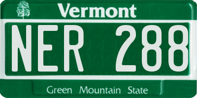 VT license plate NER288