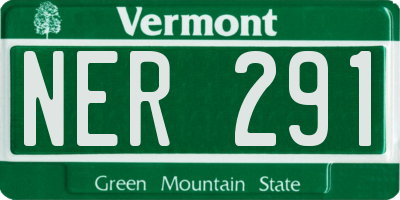 VT license plate NER291