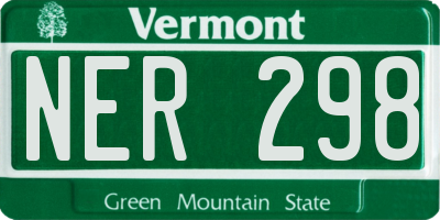 VT license plate NER298