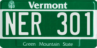 VT license plate NER301
