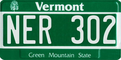 VT license plate NER302
