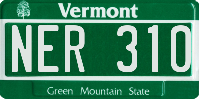 VT license plate NER310