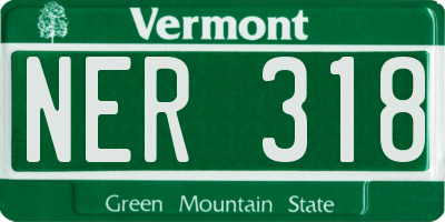 VT license plate NER318