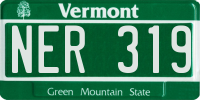 VT license plate NER319