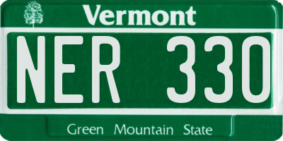 VT license plate NER330