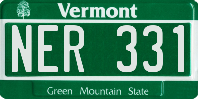 VT license plate NER331