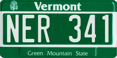 VT license plate NER341