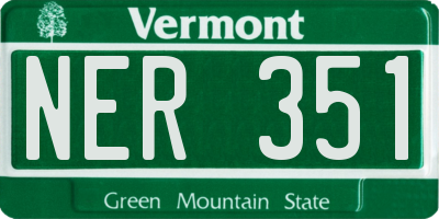 VT license plate NER351